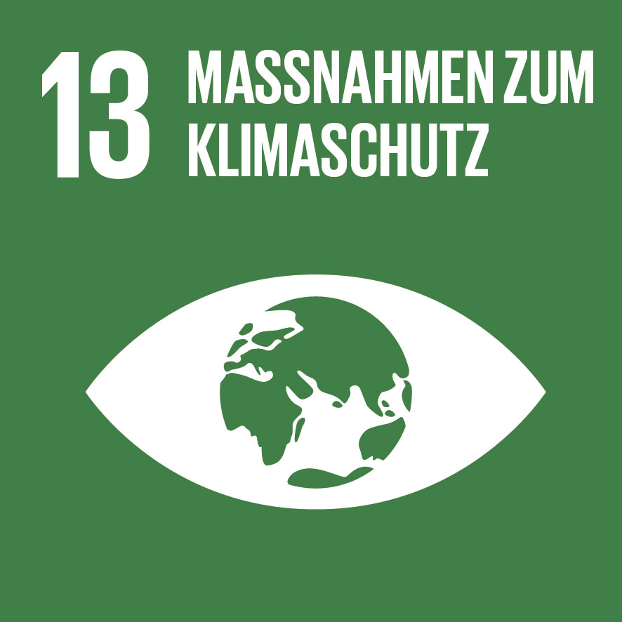 Pictogramm für das Sustainable Development Goal (SDG) 13: Maßnahmen zum Klimaschutz