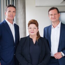 Gruppenbild des ILB-Vorstandes Ulrich Scheppan, Kerstin Jöntgen und Christian Kistner